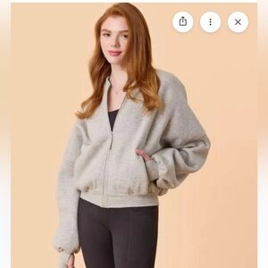 Marshmallow Bomber Jacket - Gray